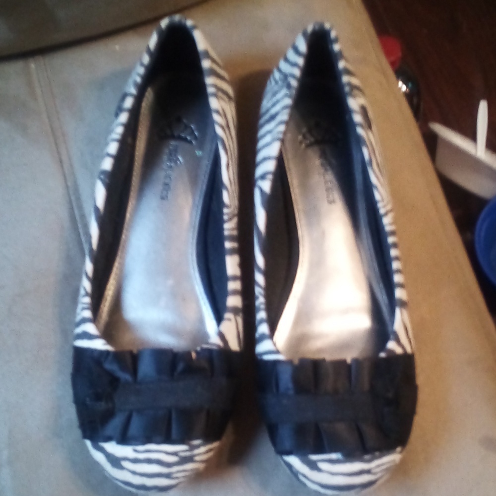 Zebra print slip on's